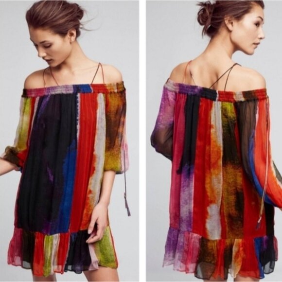 Anthropologie Dresses & Skirts - Floreat By Anthropologie Women's Zora Dress Rainbow Size Medium